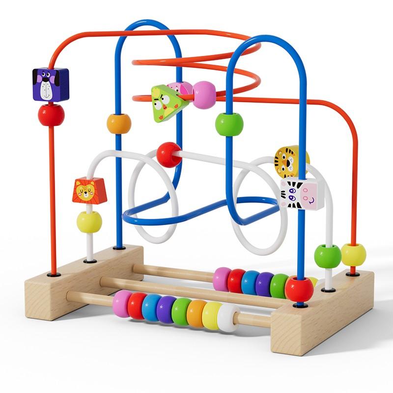 Wooden Animal Bead Maze