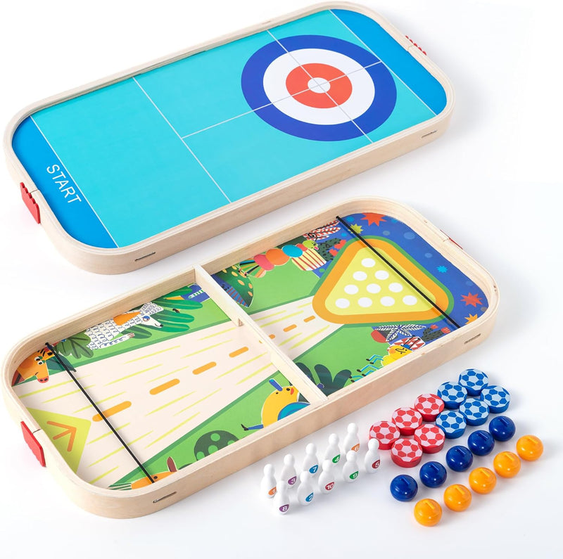 3-in-1 Tabletop Curling Game